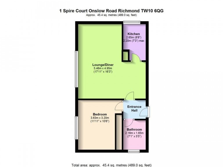 Floorplans For Spire Court, Onslow Road, Richmond